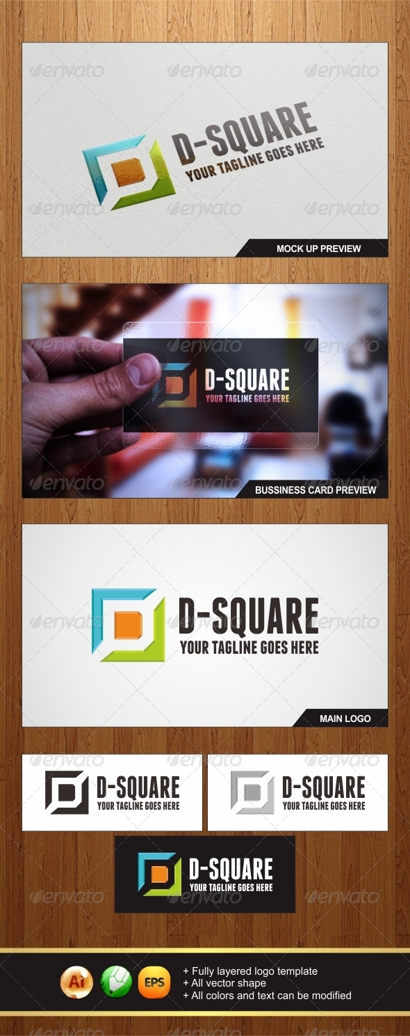 D-Square Logo - Letters Logo Templates