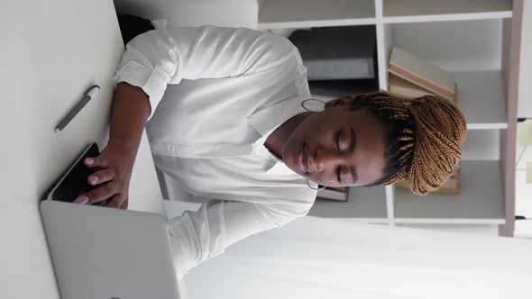 Office Job Elegant Woman Enjoying Work Smiling alt