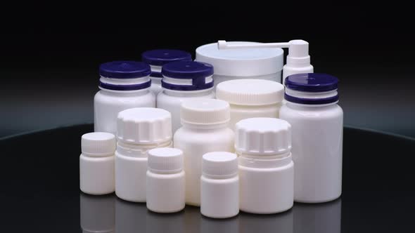 Plastic medicine bottles