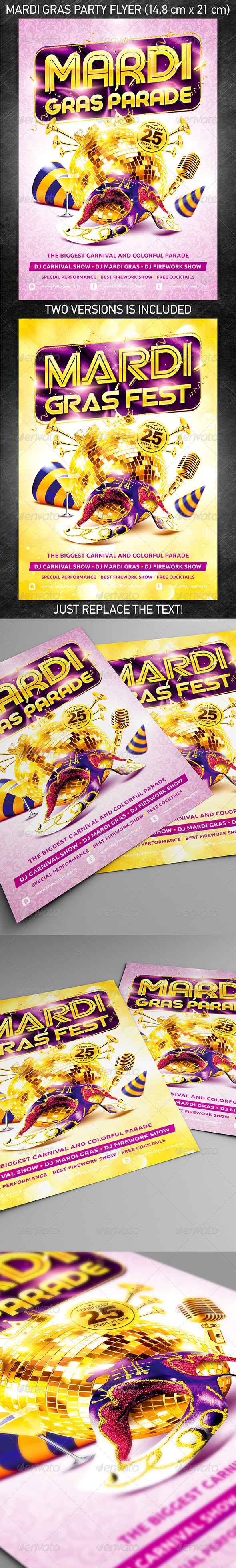 Mardi Gras Party Flyer Vol.2 - Holidays Events