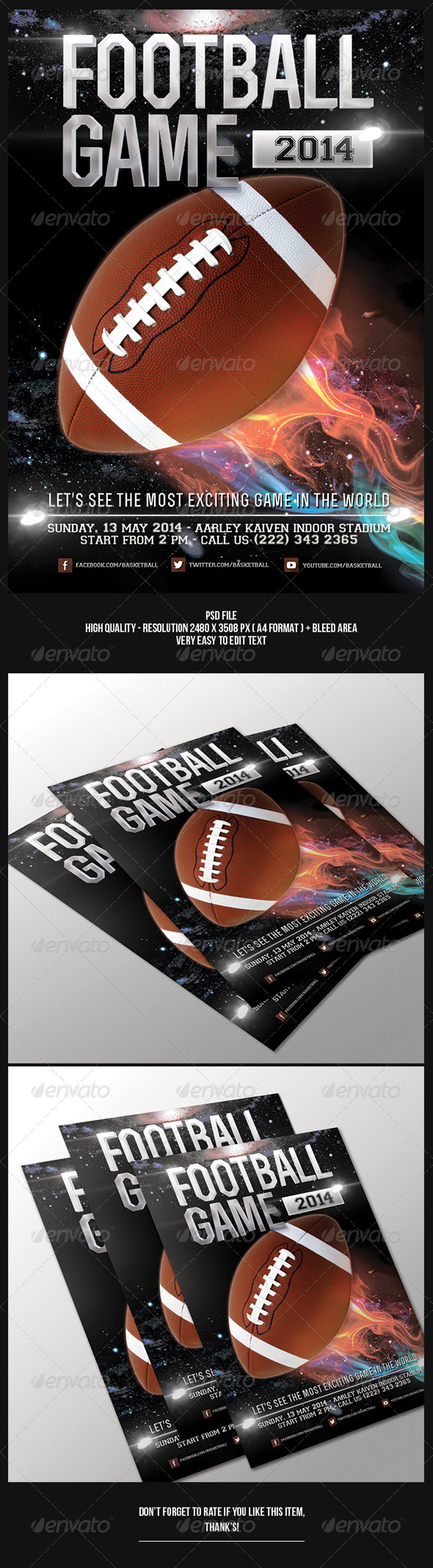Football Game Flyer - Sports Events
