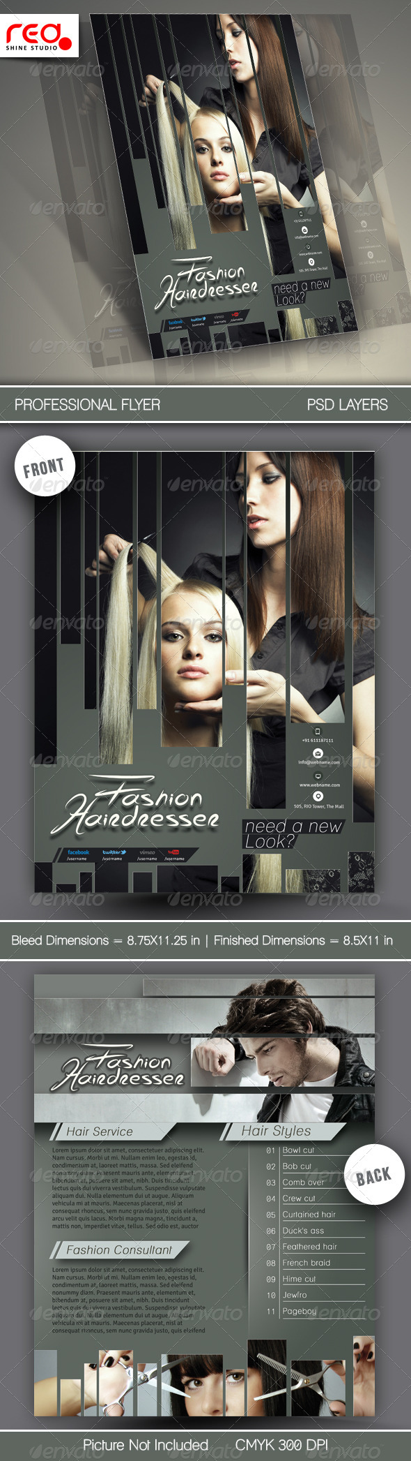 Hair Salons Flyer Template - Corporate Flyers