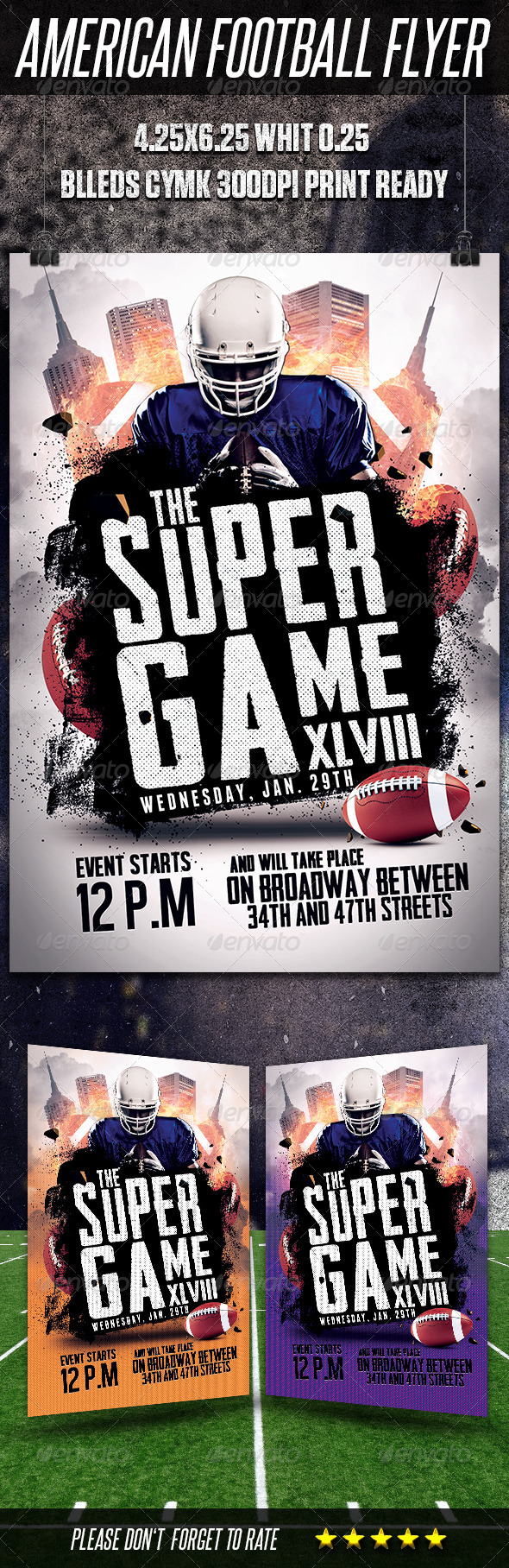 American Football Flyer Template - Sports Events