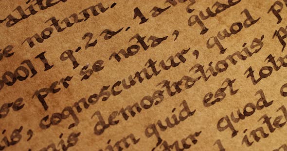 Very Old Latin Text Handwritten