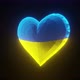 Heart with Ukrainian Flag 3D Render Illustration - VideoHive Item for Sale