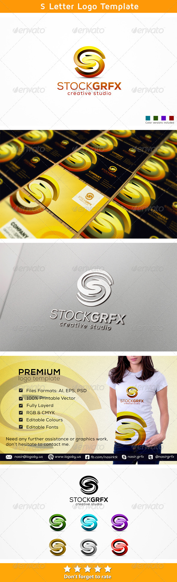 S Logo Template - Letters Logo Templates
