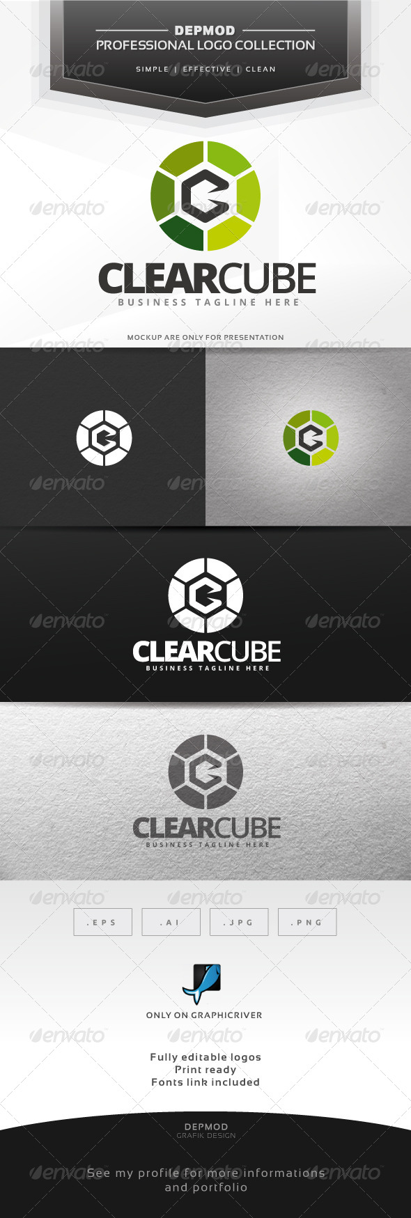 Clear Cube Logo - Abstract Logo Templates