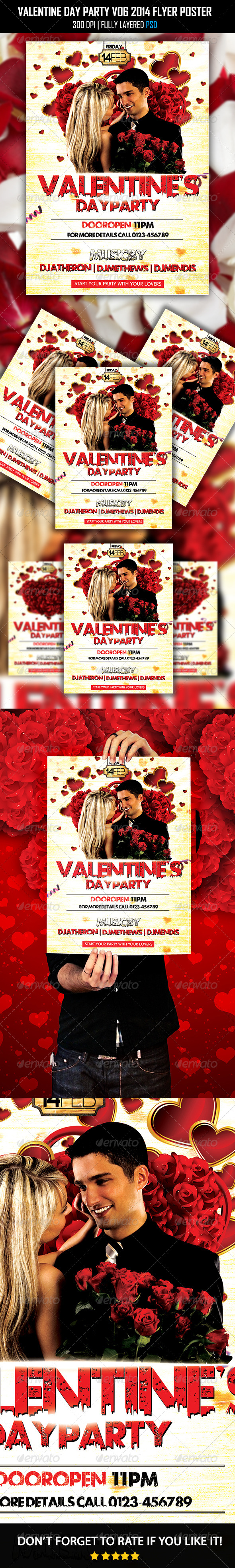 Valentine Day Flyer 2014 Flyer V06 - Clubs & Parties Events
