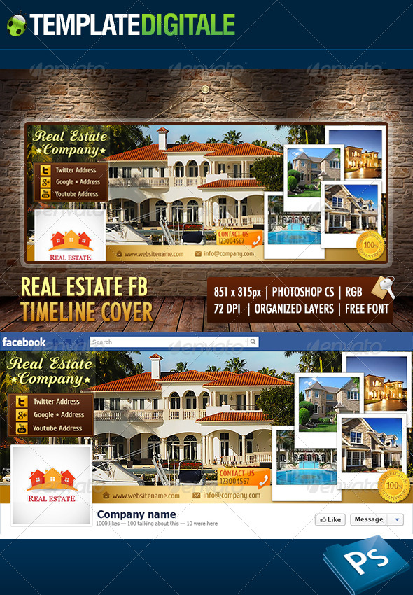 Real Estate Facebook Timeline - Facebook Timeline Covers Social Media