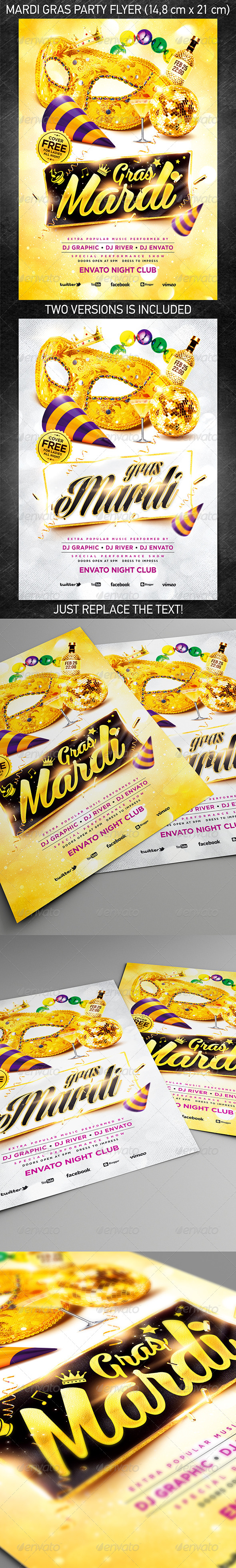 Mardi Gras Party Flyer Vol.3 - Holidays Events
