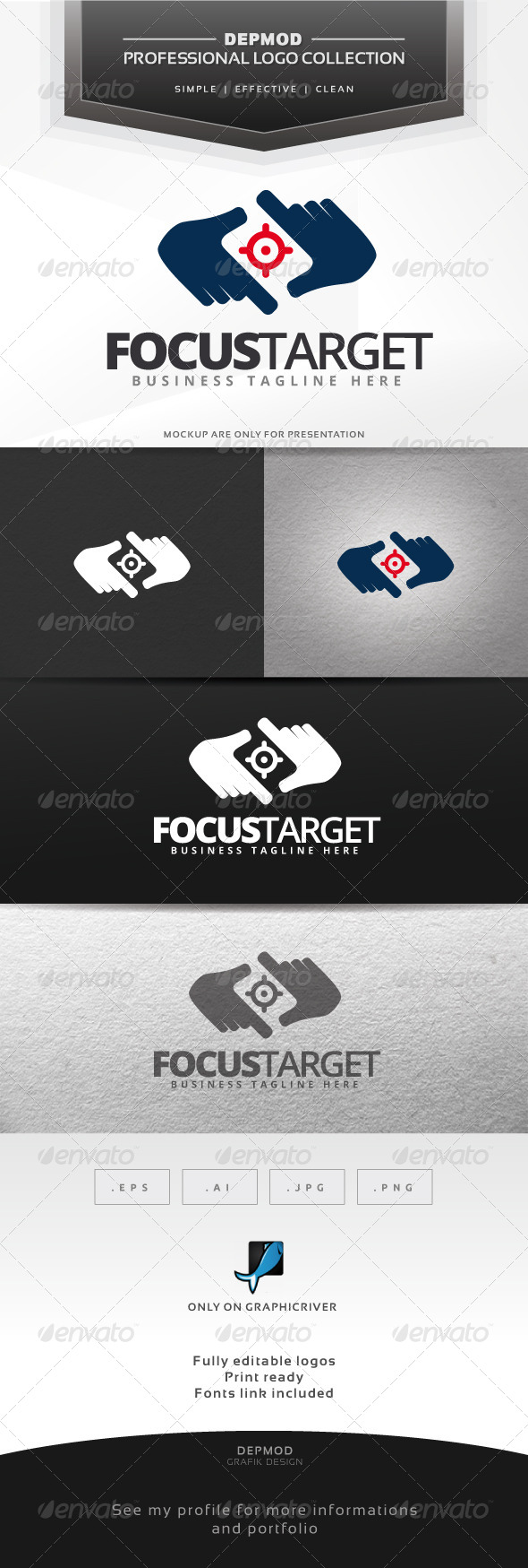Focus Target Logo - Symbols Logo Templates