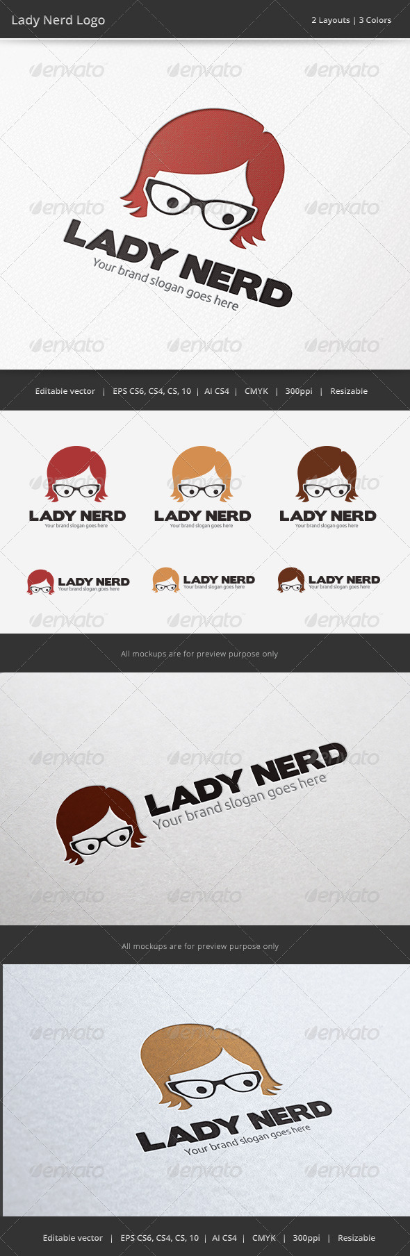 Geek Girl Logo - Humans Logo Templates