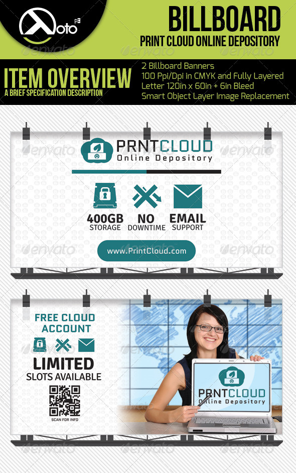 Print Could Online Depository Billboards - Signage Print Templates
