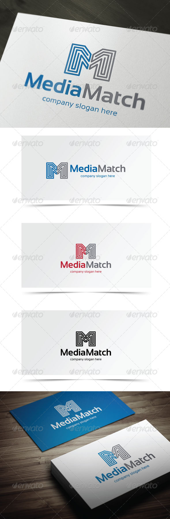 Media Match - Letters Logo Templates