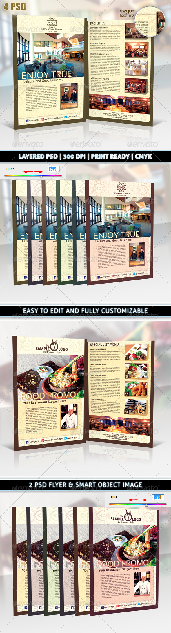 Hotel or Restaurant Elegant Promotion Flyer - Corporate Flyers