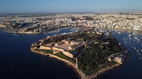 Aerial View of Fort Manoel, Malta alt
