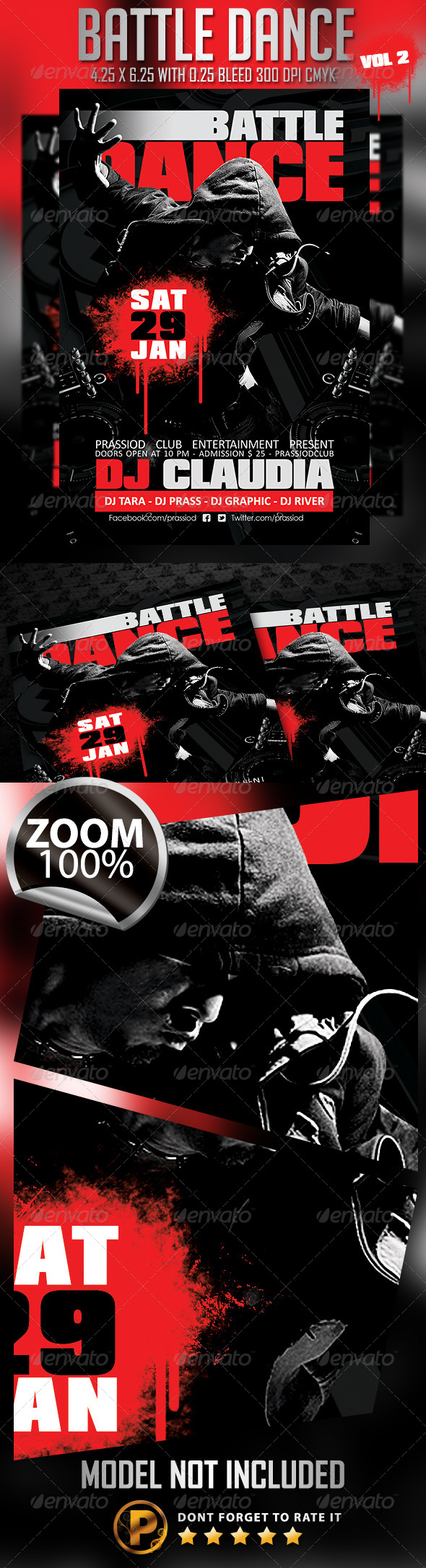 Battle Dance Flyer Template Vol 2 - Clubs & Parties Events