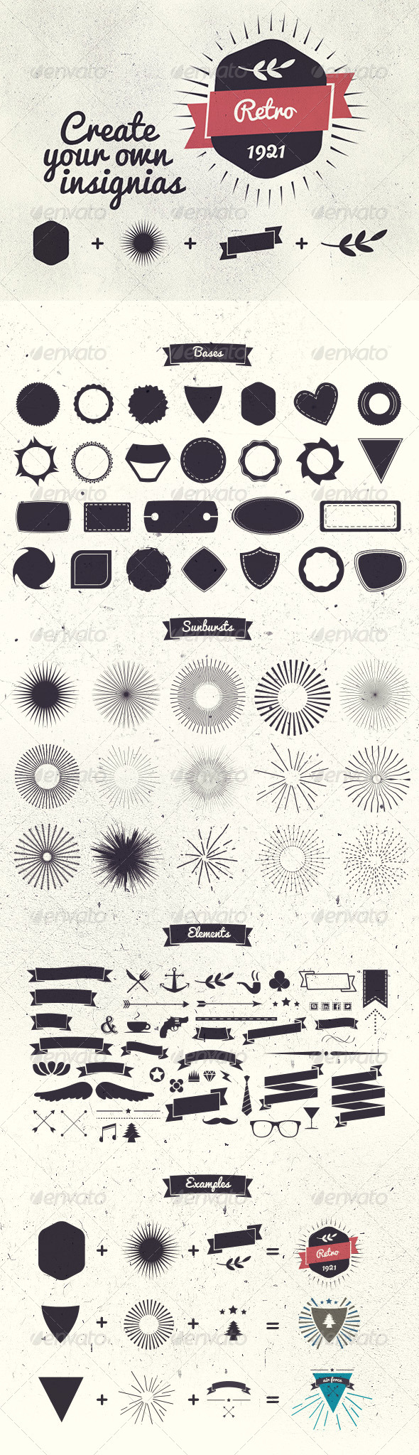 Badge Creator Kit - Decorative Vectors