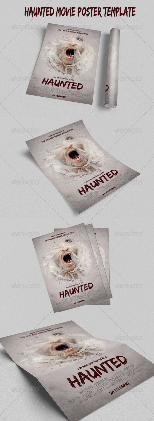 Haunted Movie Poster Template