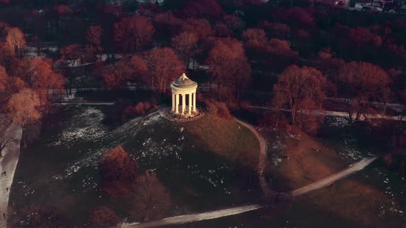 AS Monopteros Temple in English Garden in Munich Germany