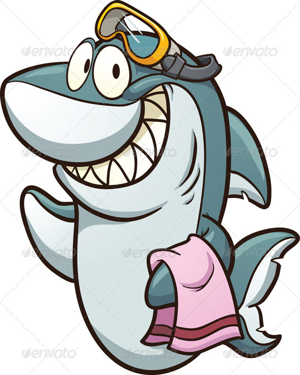 Shark with Goggles - Animals Characters