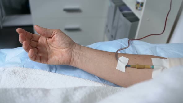 Seriously Ill Woman Regaining Consciousness, Blood Transfusion, Chemotherapy