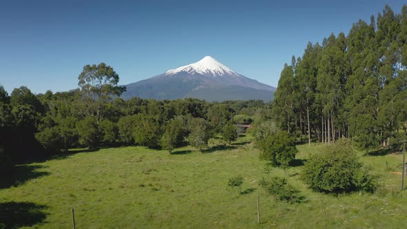 Aerial Shot of a Country House and Llanquihue Lake at Puerto Varas, Chile, South America alt