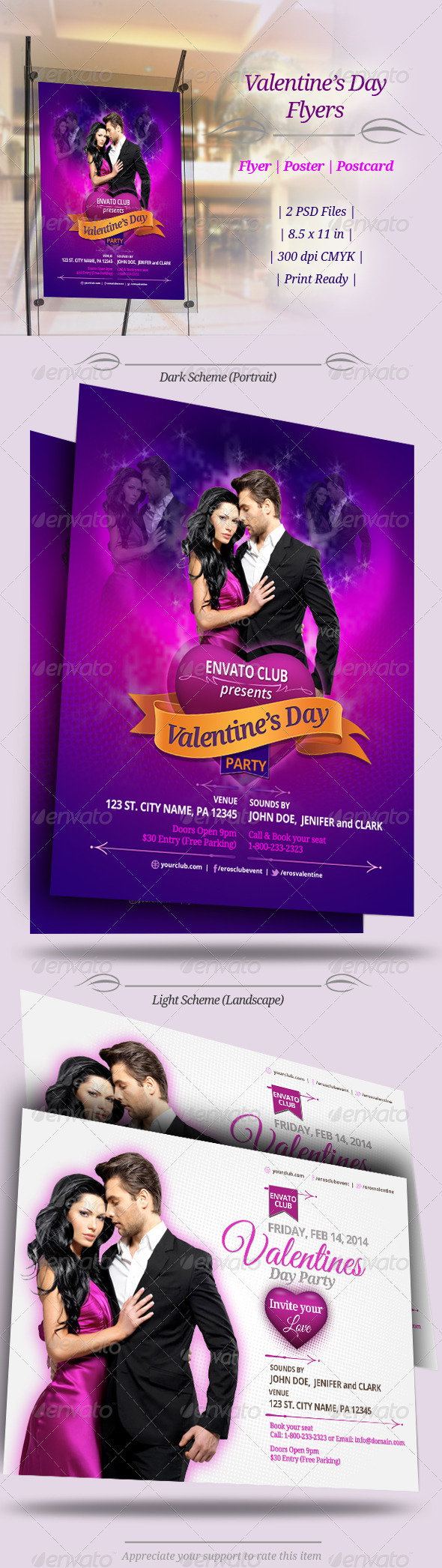 Valentines Day Party Flyers - Clubs & Parties Events