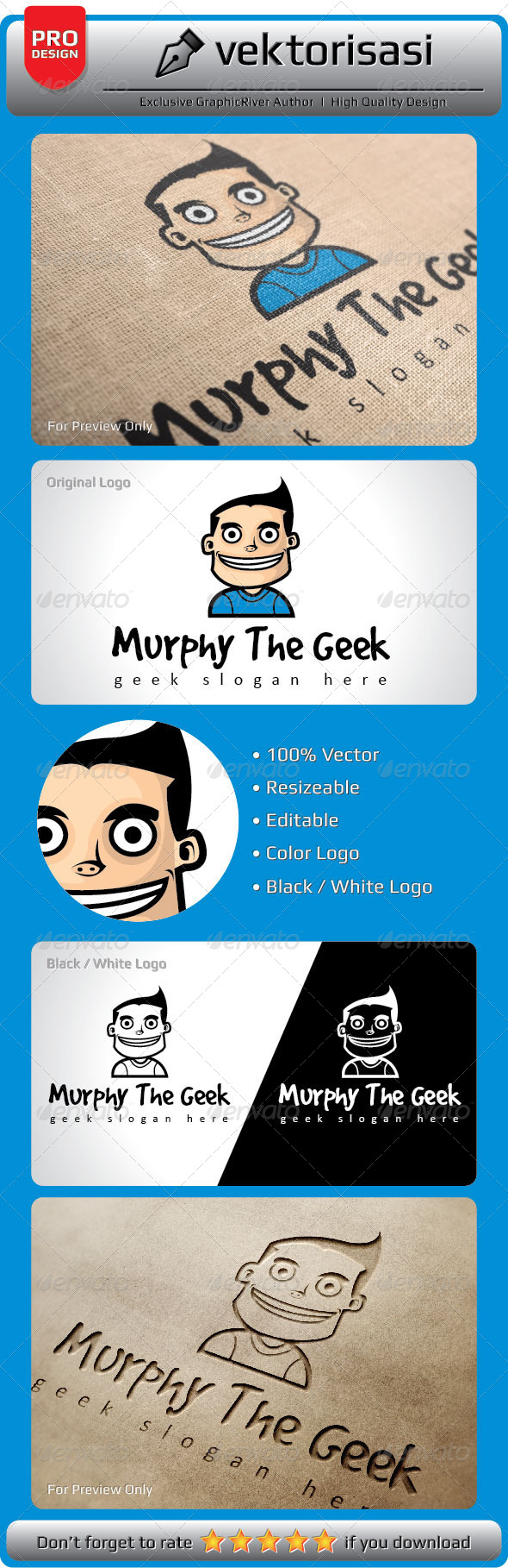 Murphy the Geek Logo - Humans Logo Templates