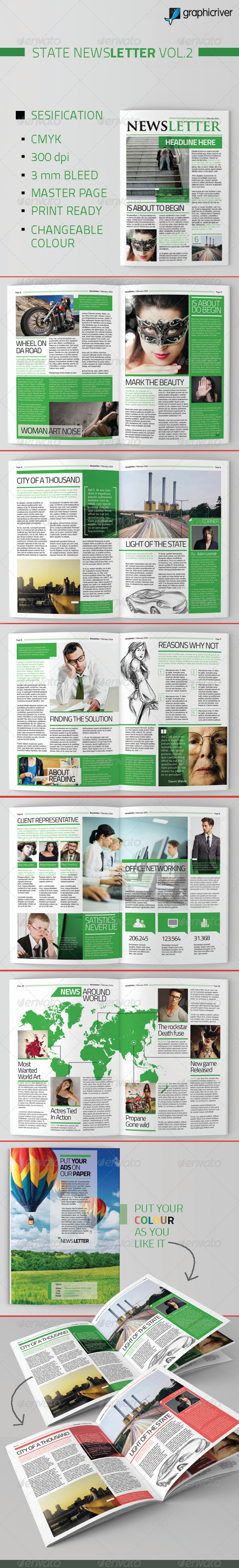 State Newsletter Vol.02 - Newsletters Print Templates