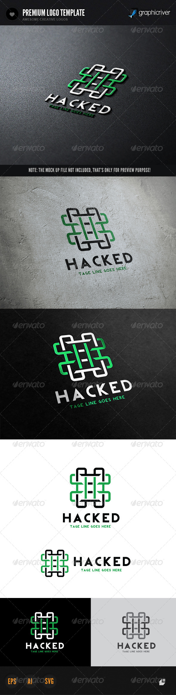 Hacked Logo - Letters Logo Templates