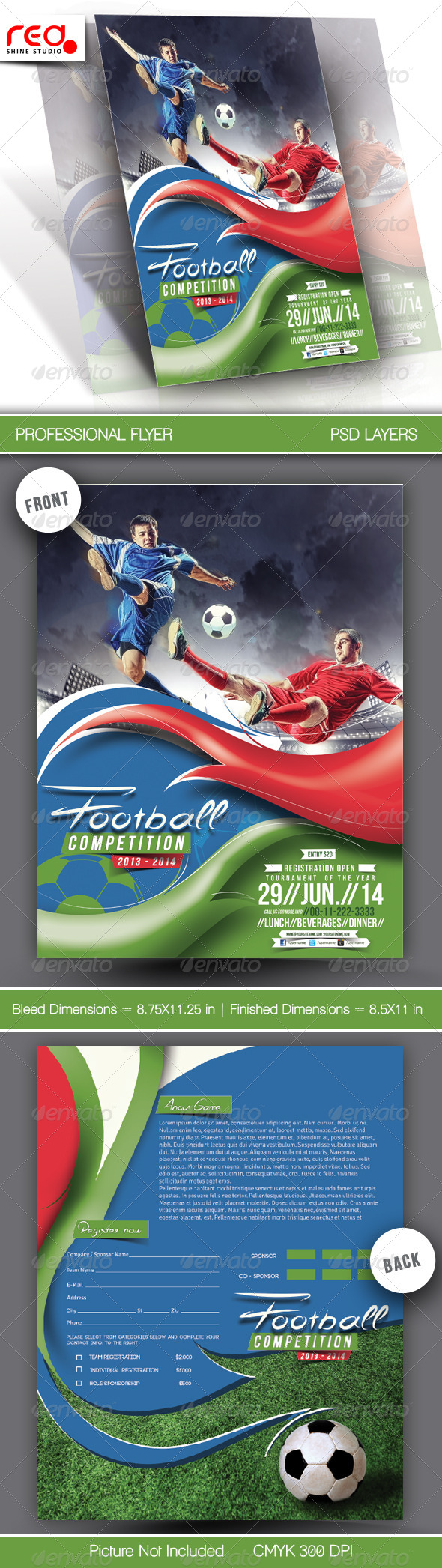 Football Competitions Flyer Template - Sports Events