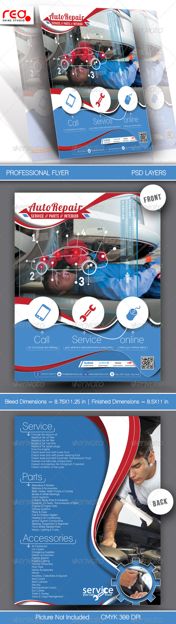Auto Repair Flyer Template - Corporate Flyers