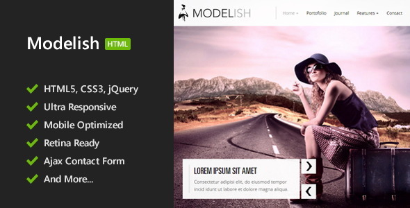Modelish - HTML5 - ThemeForest 3714190