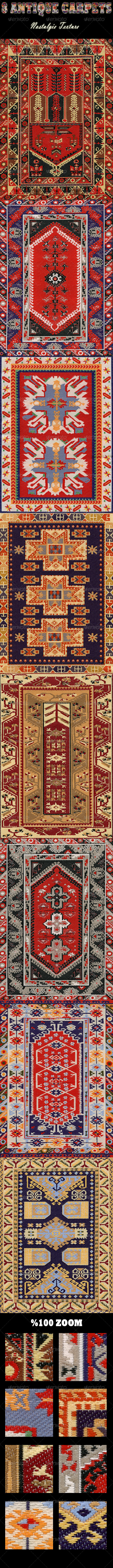 8 Antique Carpets - Nostalgia Texture - Fabric Textures