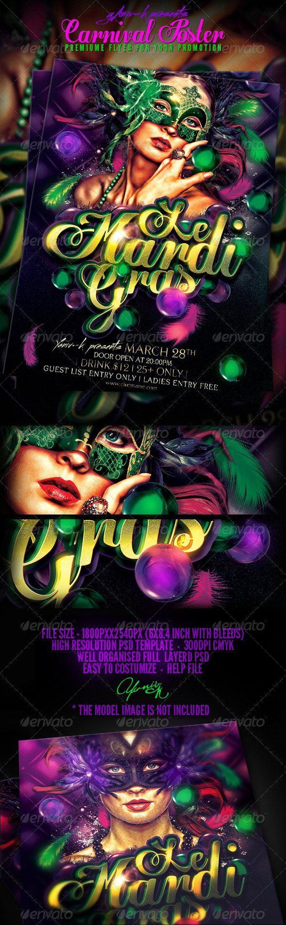 Carnival Poster Template - Clubs & Parties Events
