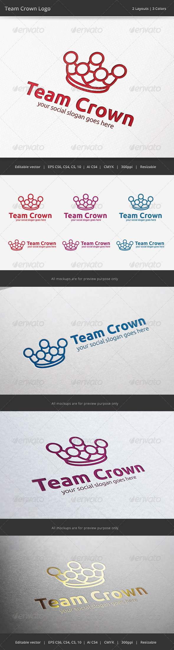 Team Crown Logo - Humans Logo Templates