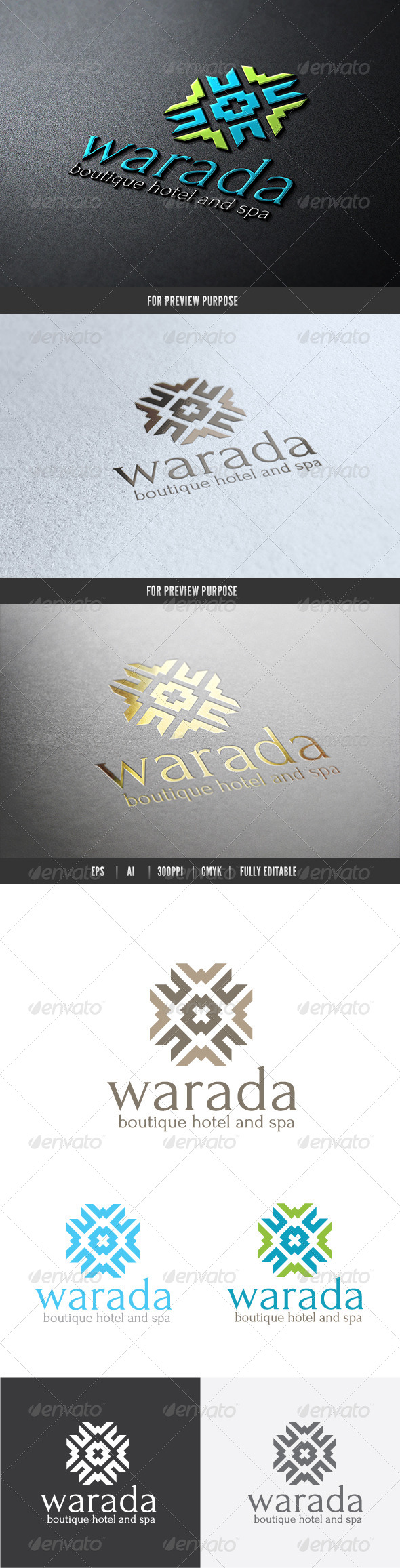 Hotel and Spa - Crests Logo Templates