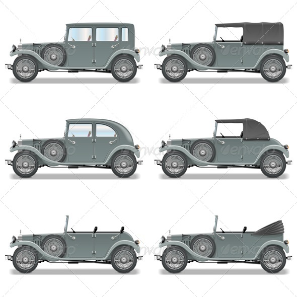 Vector Retro Cars - Retro Technology