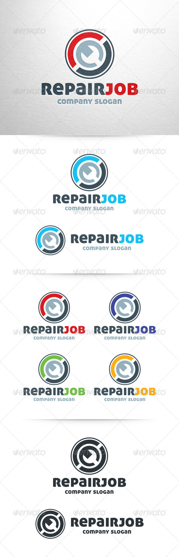 Repair Job Logo Template - Objects Logo Templates