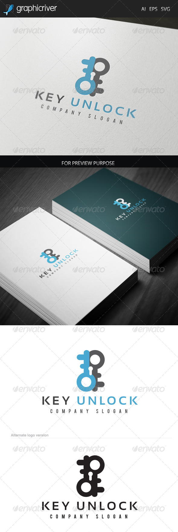 Key Unlock Logo - Logo Templates