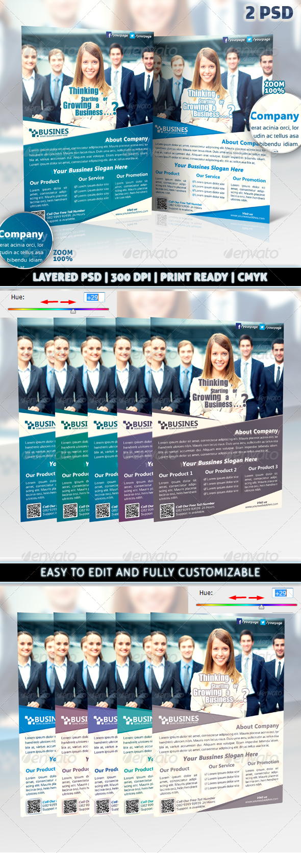 Modern & Clean Corporate Business Flyer Template - Corporate Flyers