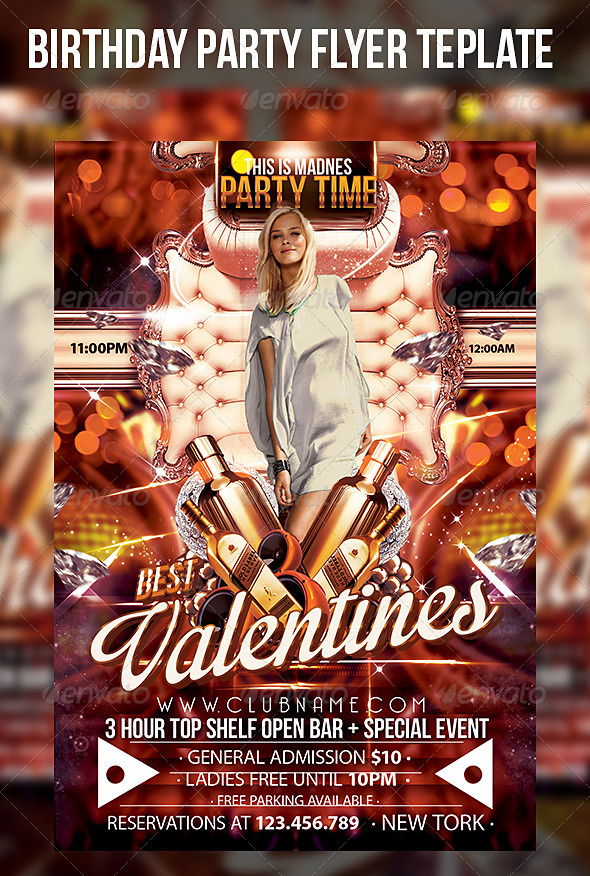 Valentines Party Flyer Template - Events Flyers