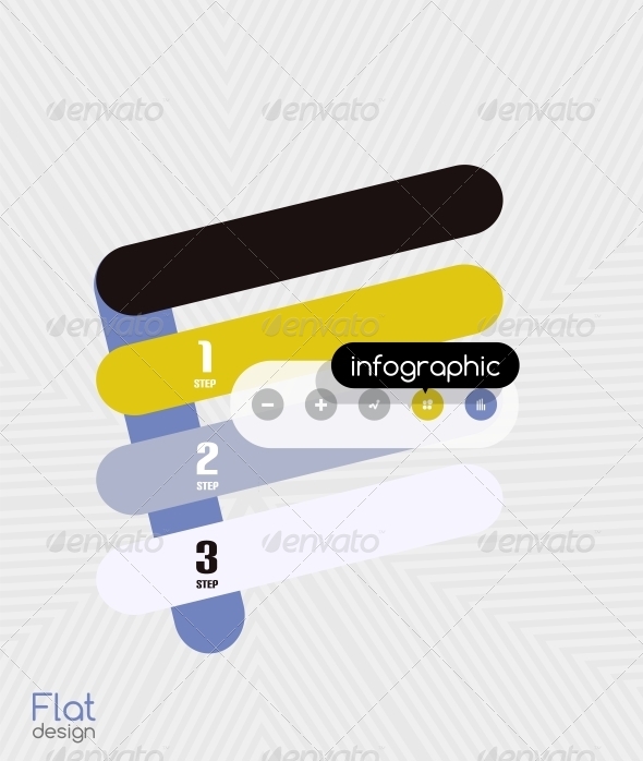Geometric Infographic Stripes Modern Flat Design - Web Technology