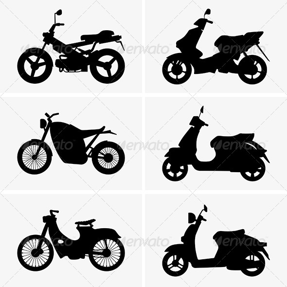 Motorbikes and Scooters - Man-made Objects Objects
