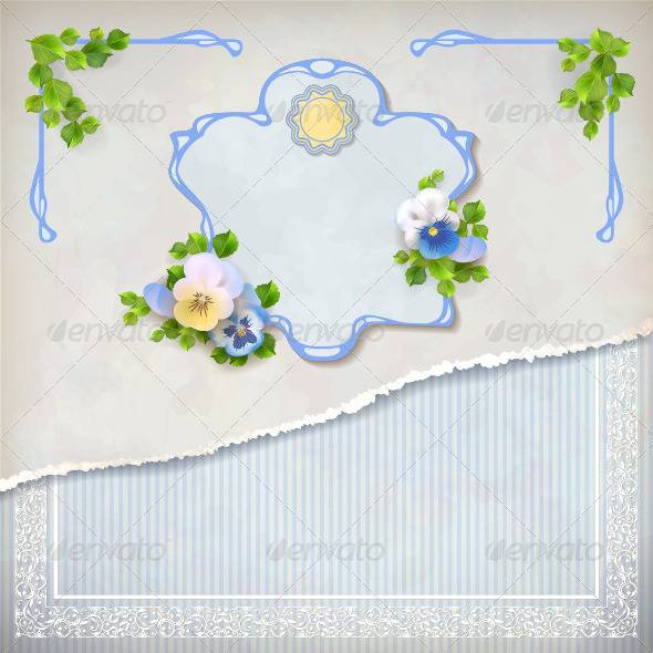 Shabby Chic Vintage Wedding Floral Invitation - Weddings Seasons/Holidays