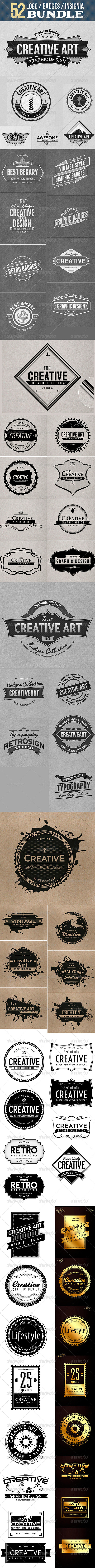 Logo / Badge / Insignia Bundle - Badges & Stickers Web Elements