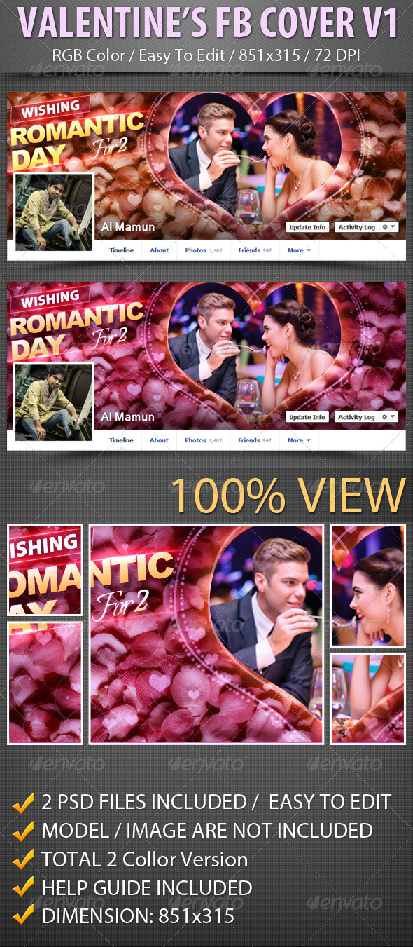 VALENTINE’S FB COVER V1 - Facebook Timeline Covers Social Media