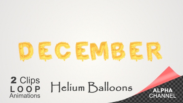 December Month Celebration Helium Balloons