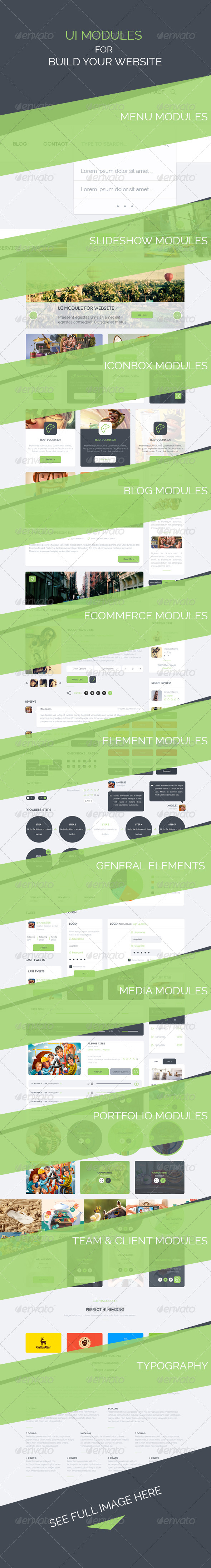 UI Modules for Build Websites - User Interfaces Web Elements